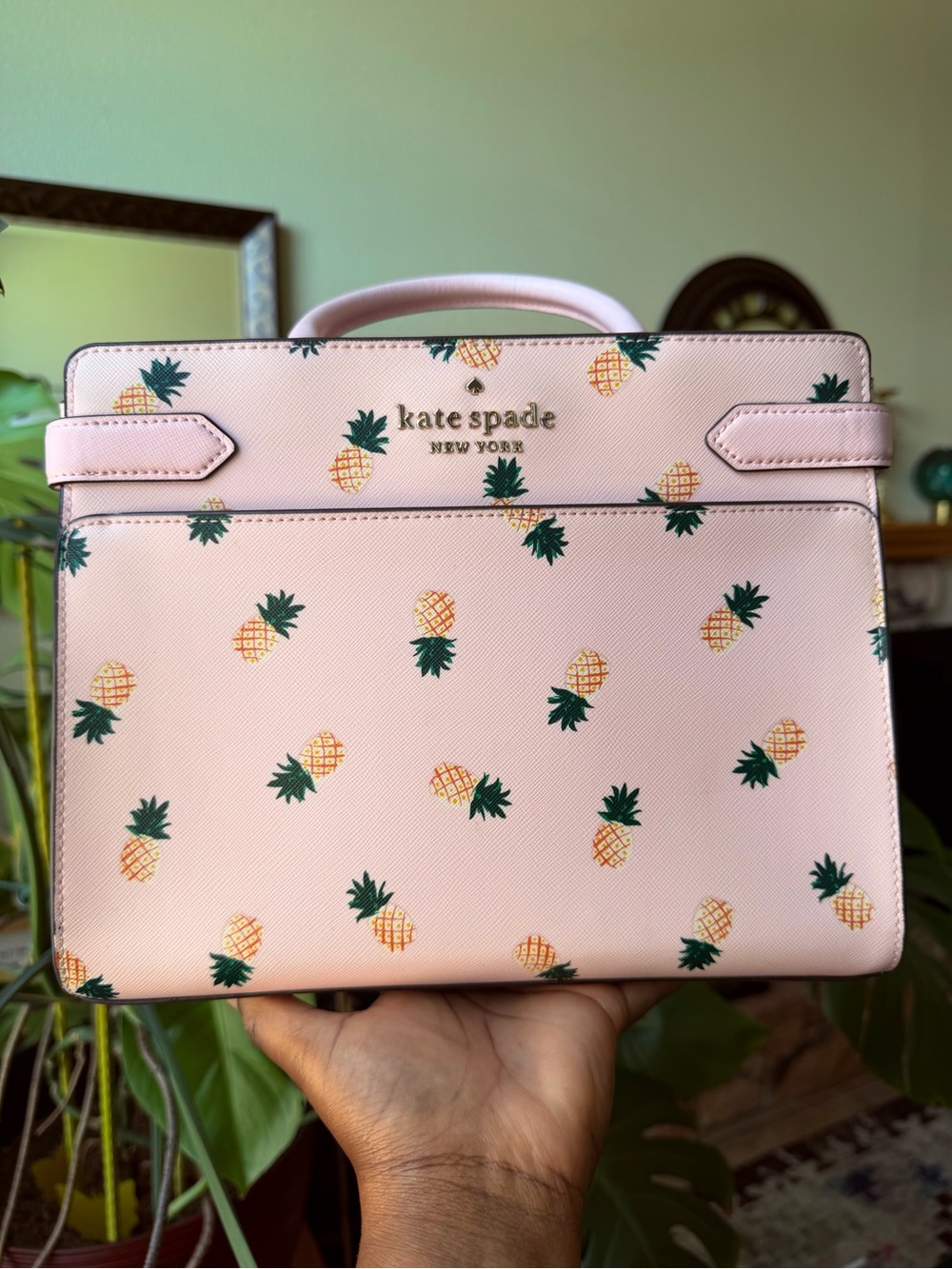 Kate Spade Pink Pineapple-print Satchel - Picture 2 of 15